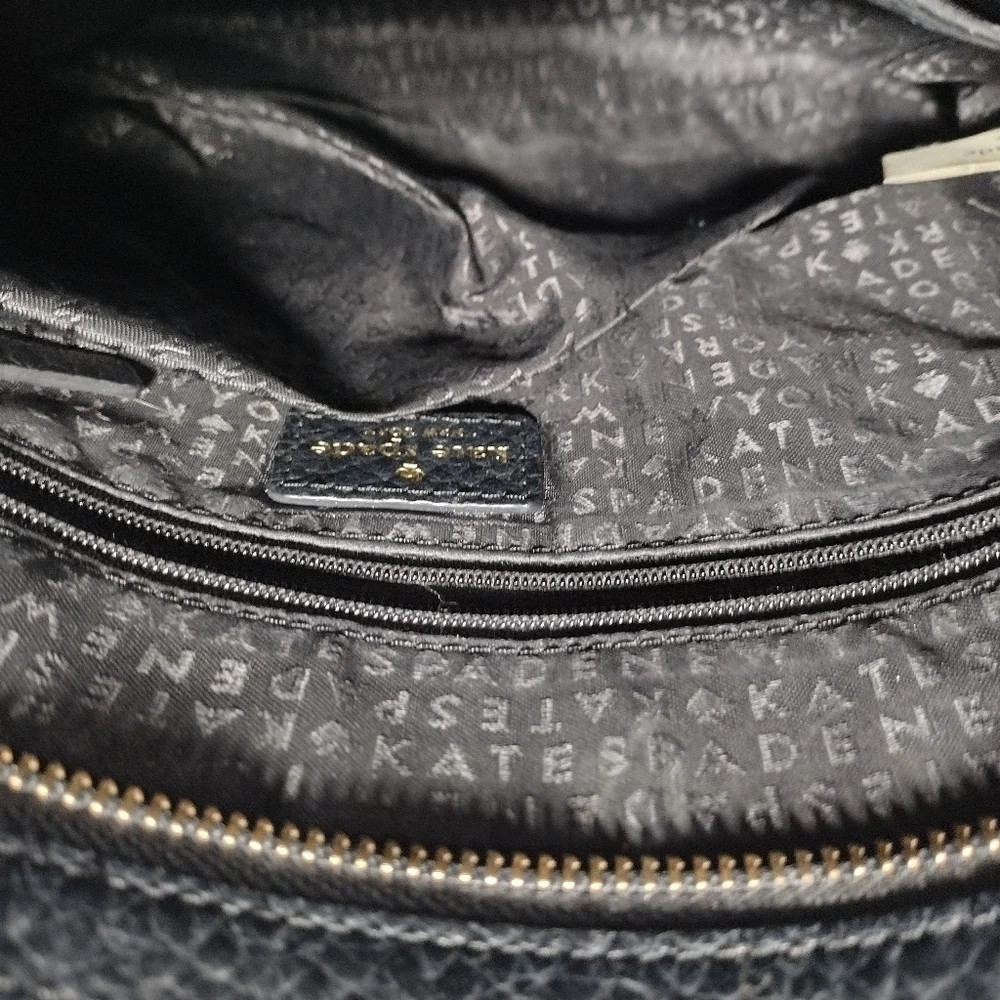 Kate Spade Bay Street Cora Crossbody Black Leather Pebbled Shoulder Bag EUC Mint